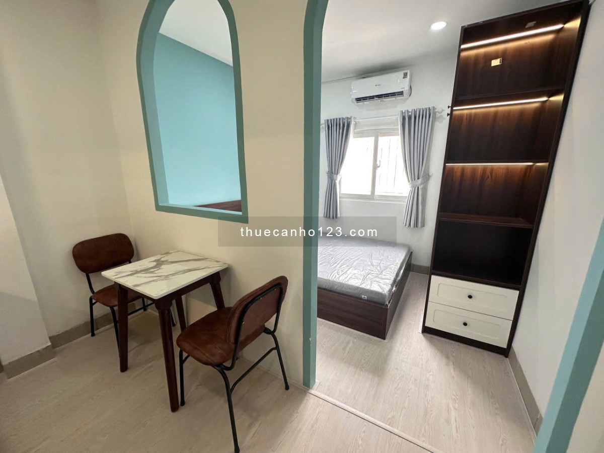 Căn hộ 1 phòng ngủ full nội thất, máy giặt riêng, cửa sổ rộng tại Bình Thạnh – gần Phan Đăng Lưu