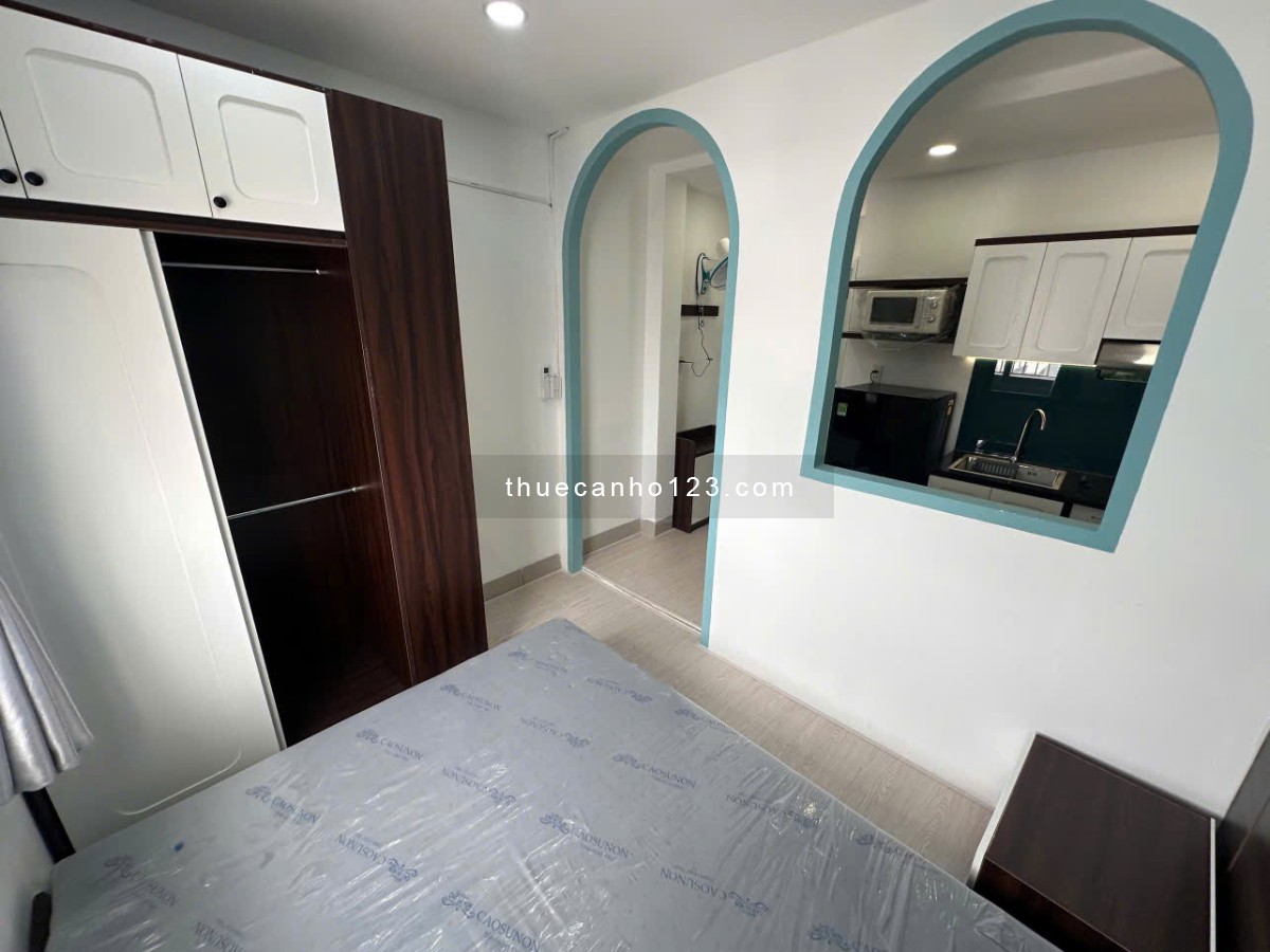 Căn hộ 1 phòng ngủ full nội thất, máy giặt riêng, cửa sổ rộng tại Bình Thạnh – gần Phan Đăng Lưu