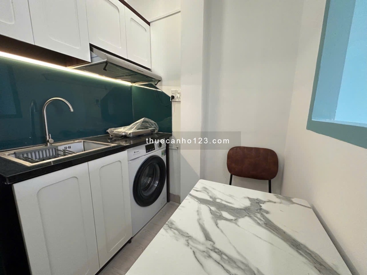 Căn hộ 1 phòng ngủ full nội thất, máy giặt riêng, cửa sổ rộng tại Bình Thạnh – gần Phan Đăng Lưu