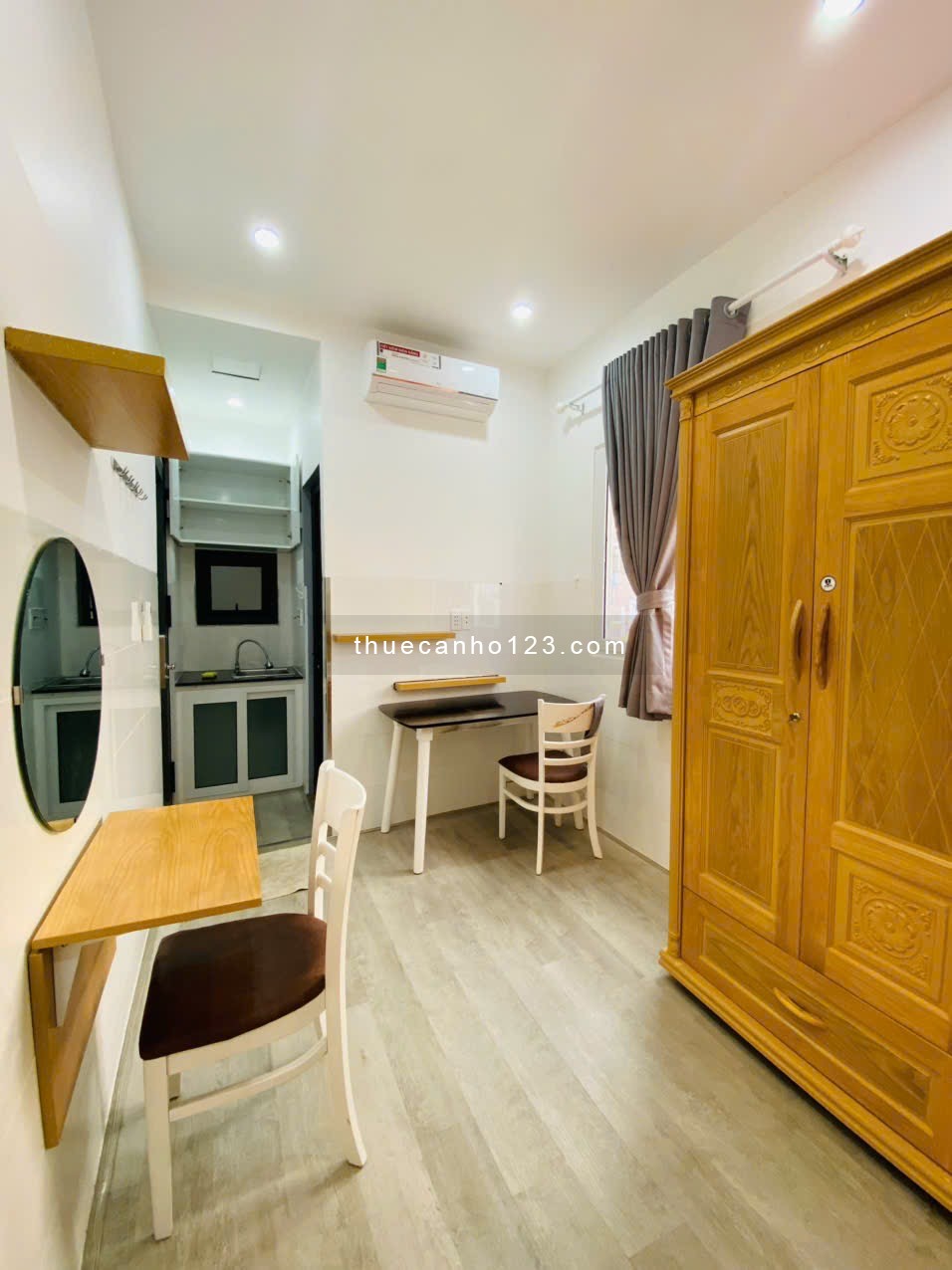 Cho thuê căn hộ Studio cửa sổ trời Q4 gần ĐH Luật, ĐH Nguyễn Tất Thành, cầu Tân Thuận