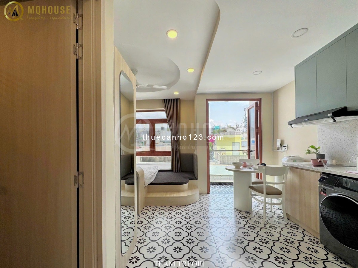 Cho thuê căn hộ xinh xắn tone bánh bèo công chúa ngay phường 17 Bình Thạnh gần trung tâm sài gòn