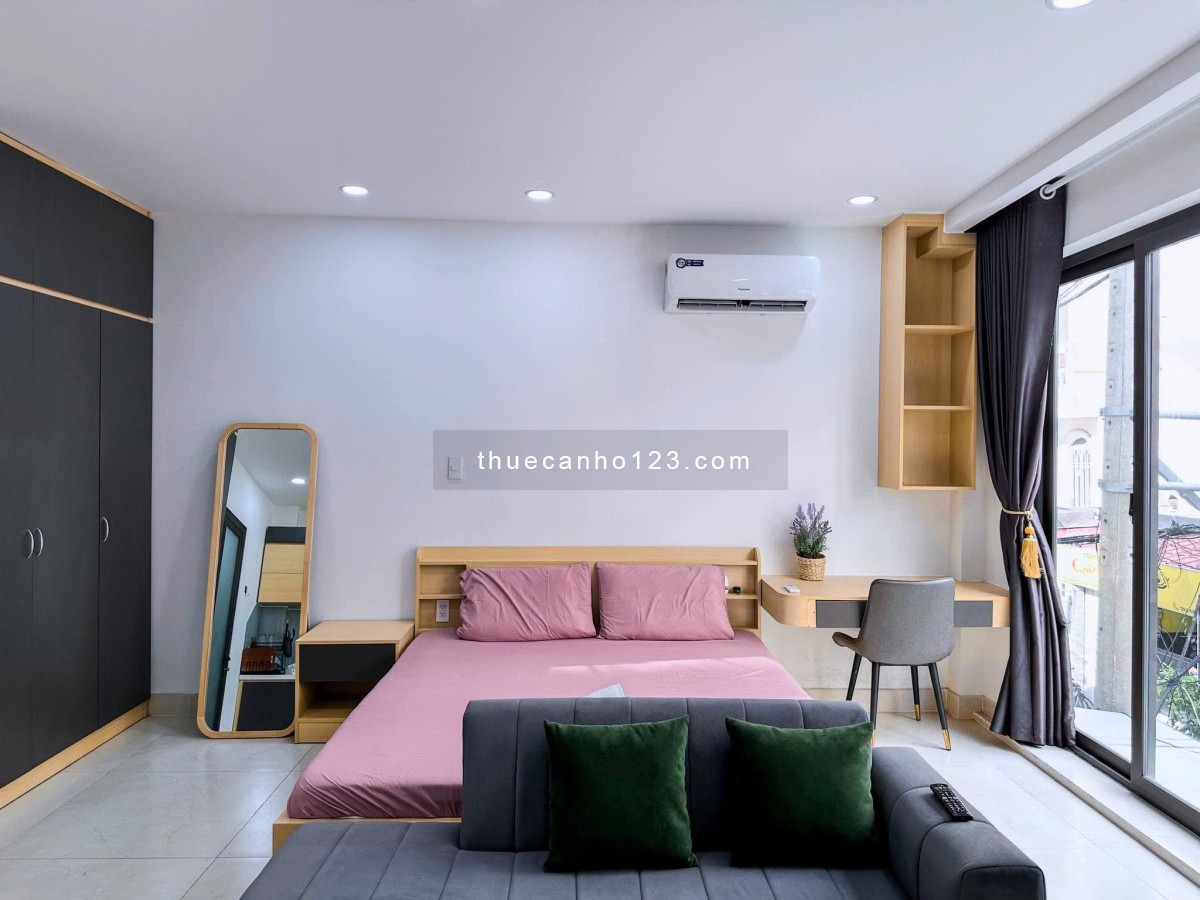 Cho thuê studio đẹp cửa sổ thoáng sạch sẽ full nội thất cao cấp gần Cầu Thị Nghè trung tâm Quận 1