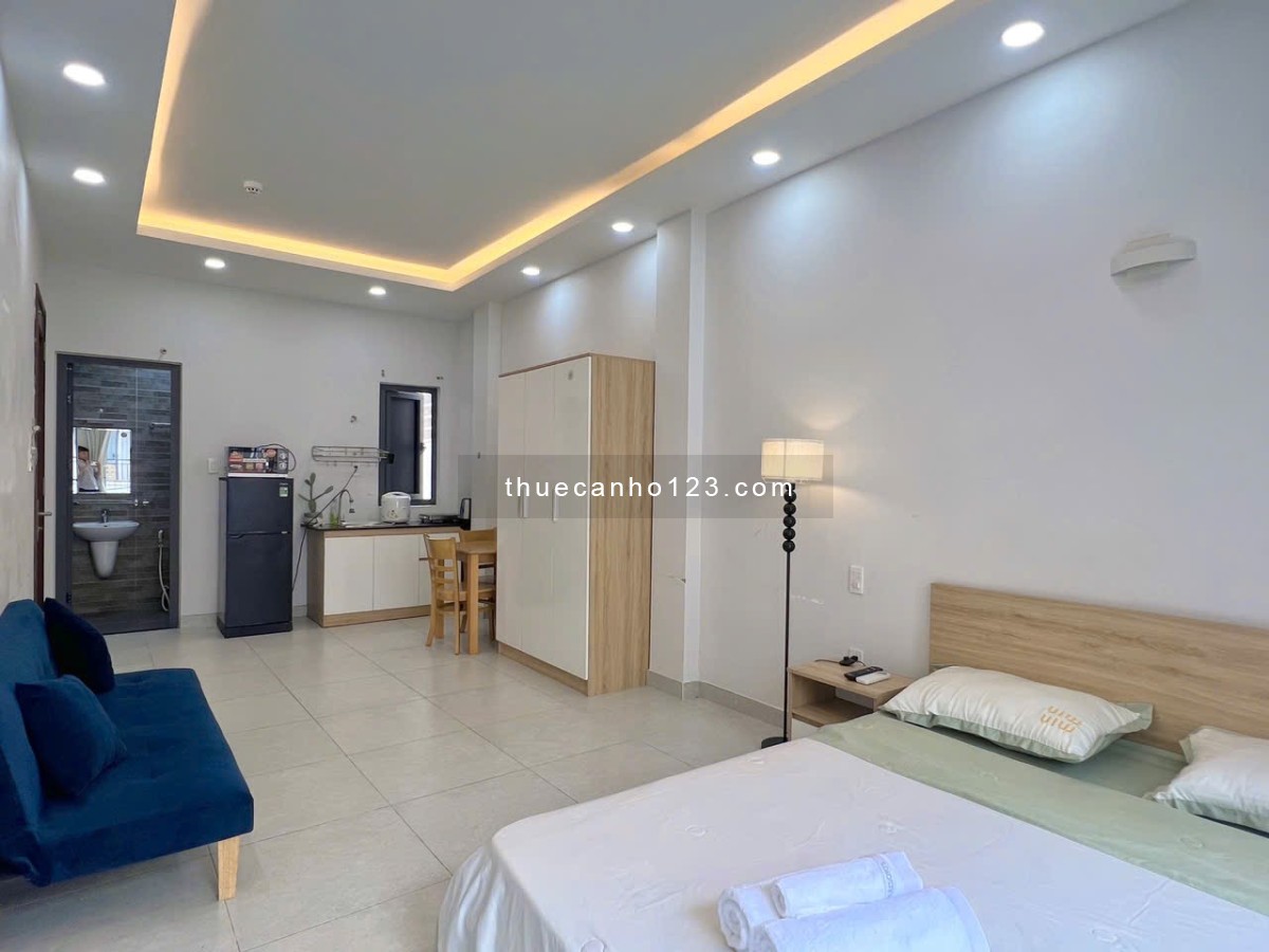 Cho thuê căn hộ studio ban công, bếp riêng Q1 gần CV 23/9, Nguyễn Khắc Nhu, Bùi Viện, CĐ Cao Thắng