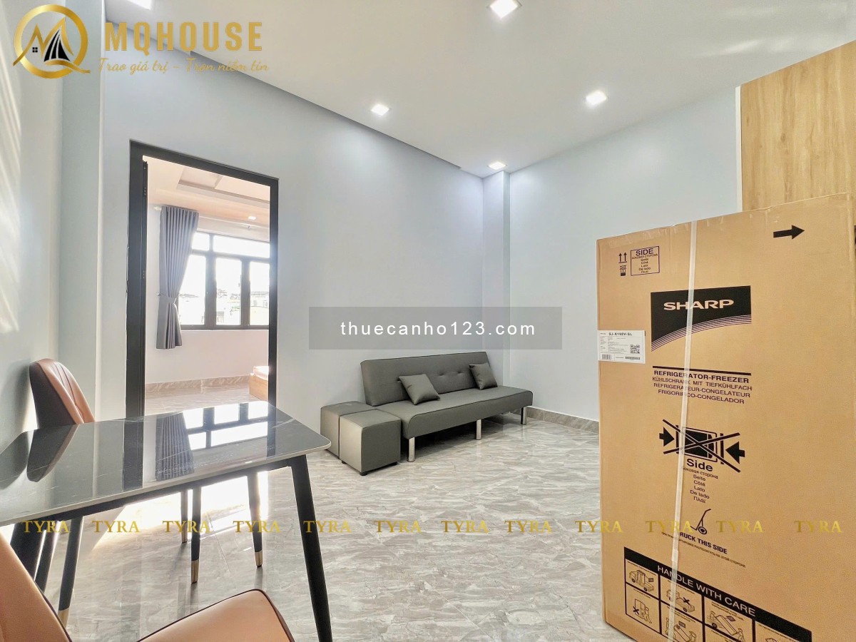 Khai trương Toà CHDV 45m2 Ban Công/ Cửa Sổ Full Nội Thất - Mặt tiền đường, Thang Máy