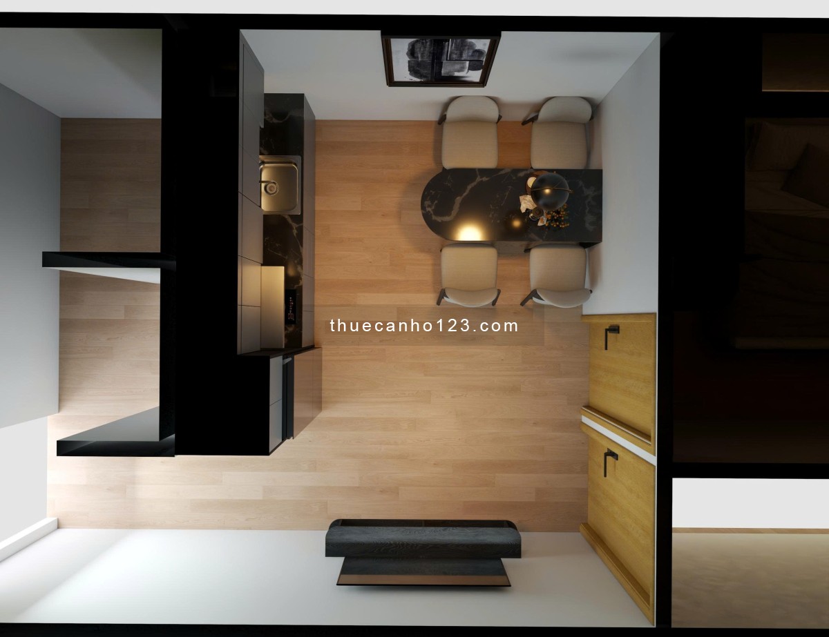 Cho thuê căn hộ 1PN tách bếp full nội thất ngay Landmark Bình Thạnh