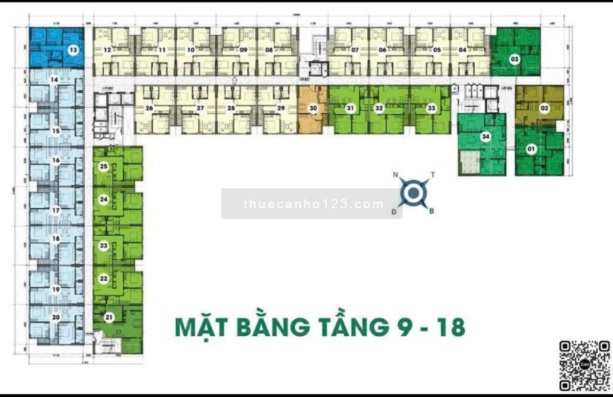 Căn hộ thương mại sổ hồng riêng Zentower - 70m2 - 2PN,2WC - QL1A, P.Thới An, Q12