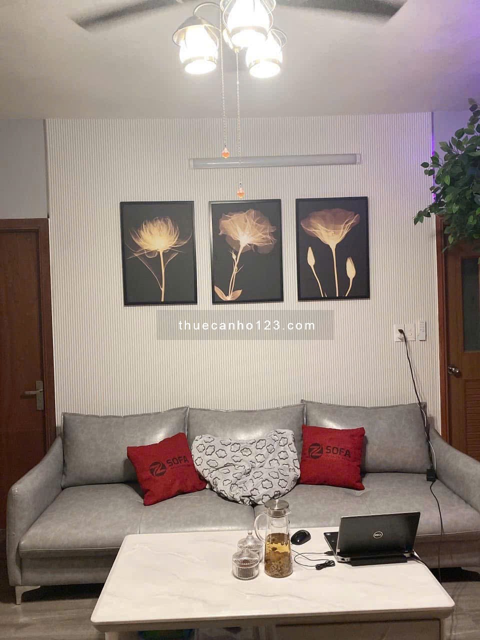 Chung cư Đất Phương Nam, Chu VĂn An, BT: 90m2, 3p ngủ, full nt, 15tr5