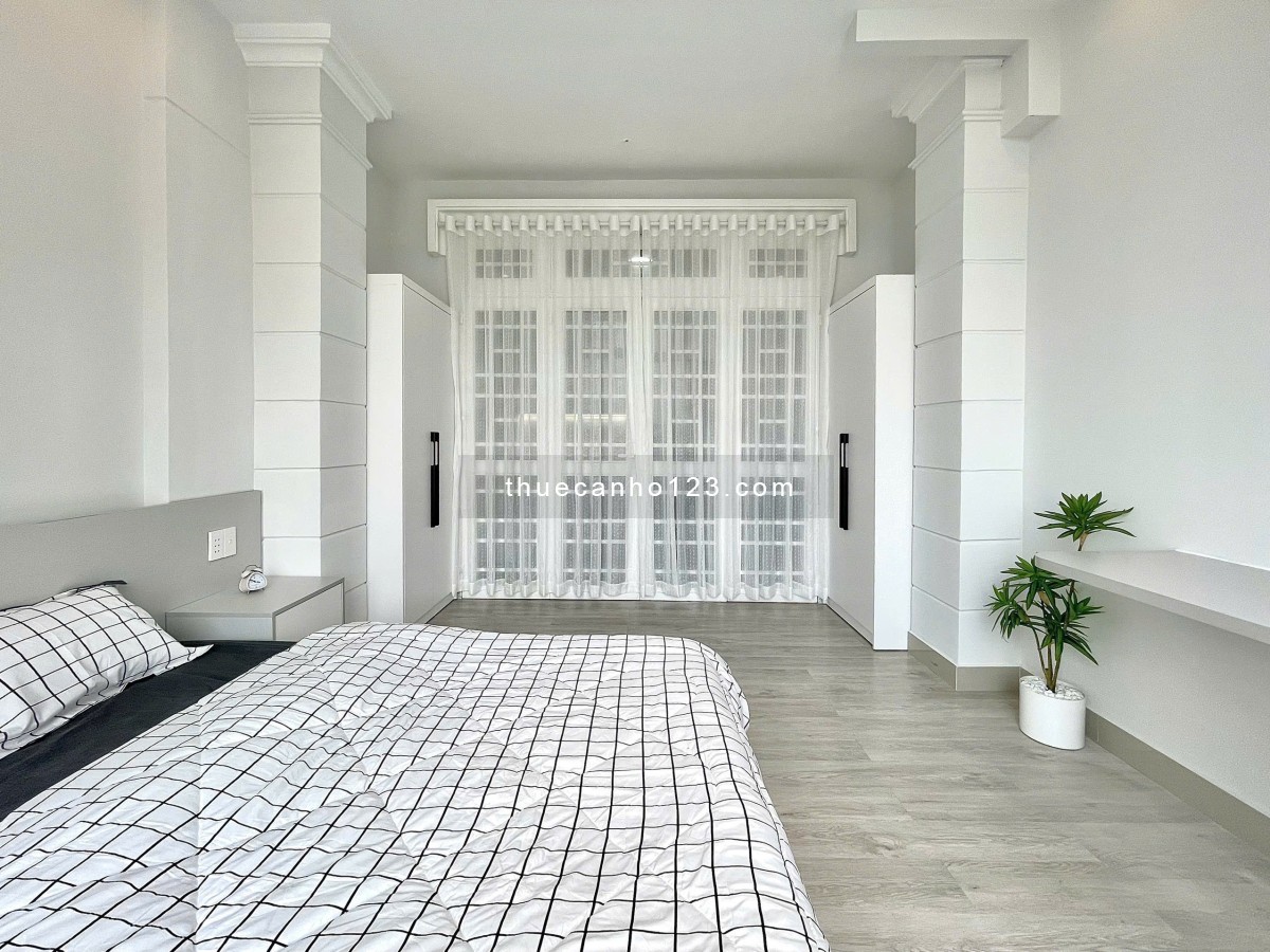 Hệ Thống Tòa nhà Nguyễn Hữu Cảnh Bình Thạnh Một Phòng Ngủ Tone Trắng Thoáng mát View Metro