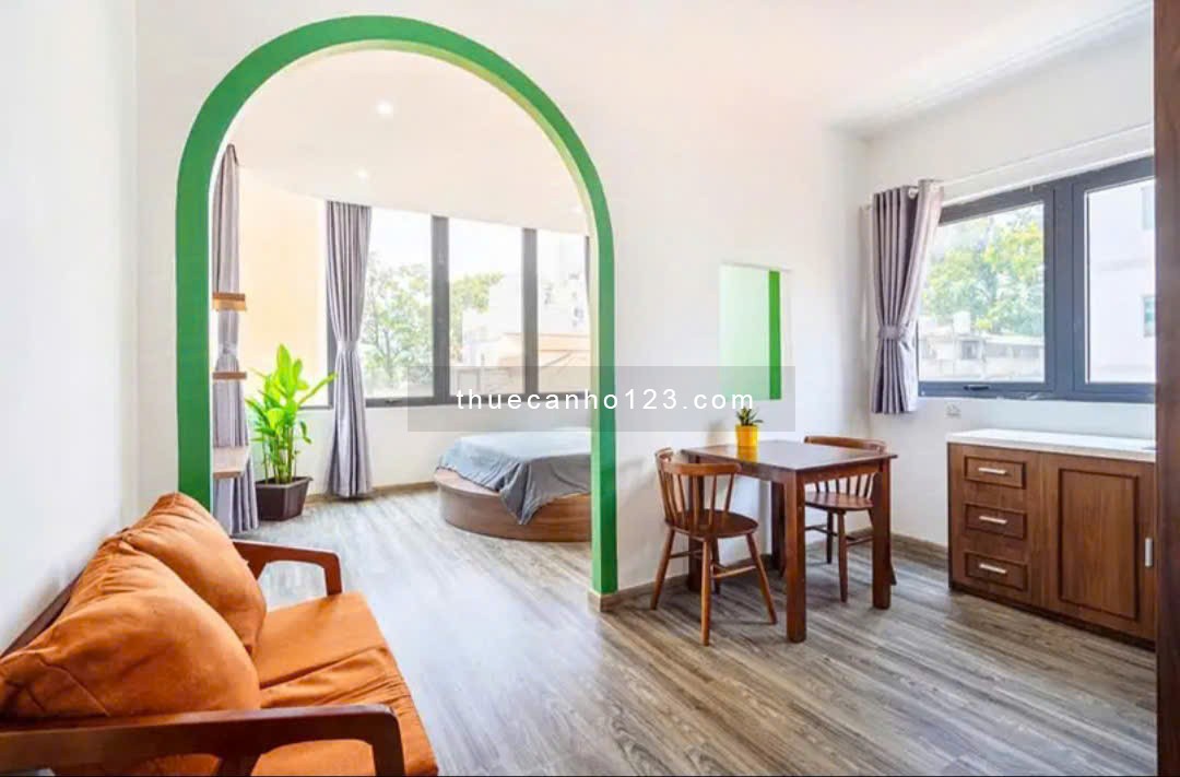 Căn hộ tách bếp, cửa sổ lớn, y hình, 45m2, Hồ Con Rùa, VX Dân Chủ, CV 23/9