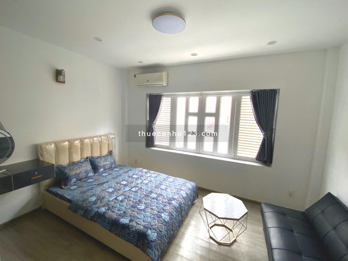 Cho thuê căn hộ 1PN máy giặt riêng, cửa sổ trời, hẻm lớn, nhà xe Q4 cạnh ĐH Luật, cầu Khánh Hội