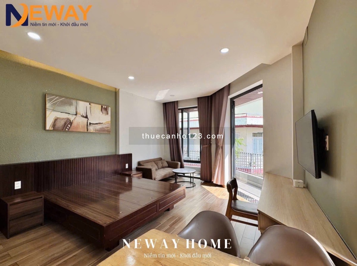 Cho thuê căn hộ mới khai trương ban công full nội thất mới ngay cầu Nguyễn Văn Cừ và cầu chữ Y