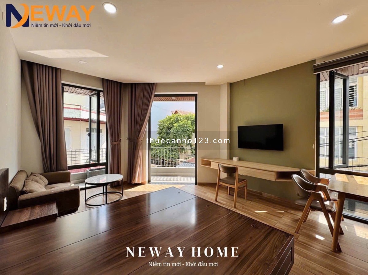 Cho thuê căn hộ mới khai trương ban công full nội thất mới ngay cầu Nguyễn Văn Cừ và cầu chữ Y