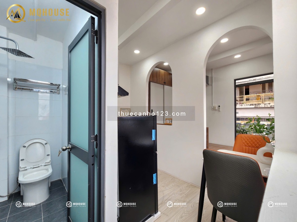 Căn hộ 1PN full nội thất cửa sổ ban công lớn, p4, q.Tân Bình