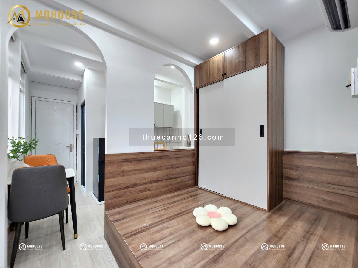 Căn hộ 1PN full nội thất cửa sổ ban công lớn, p4, q.Tân Bình