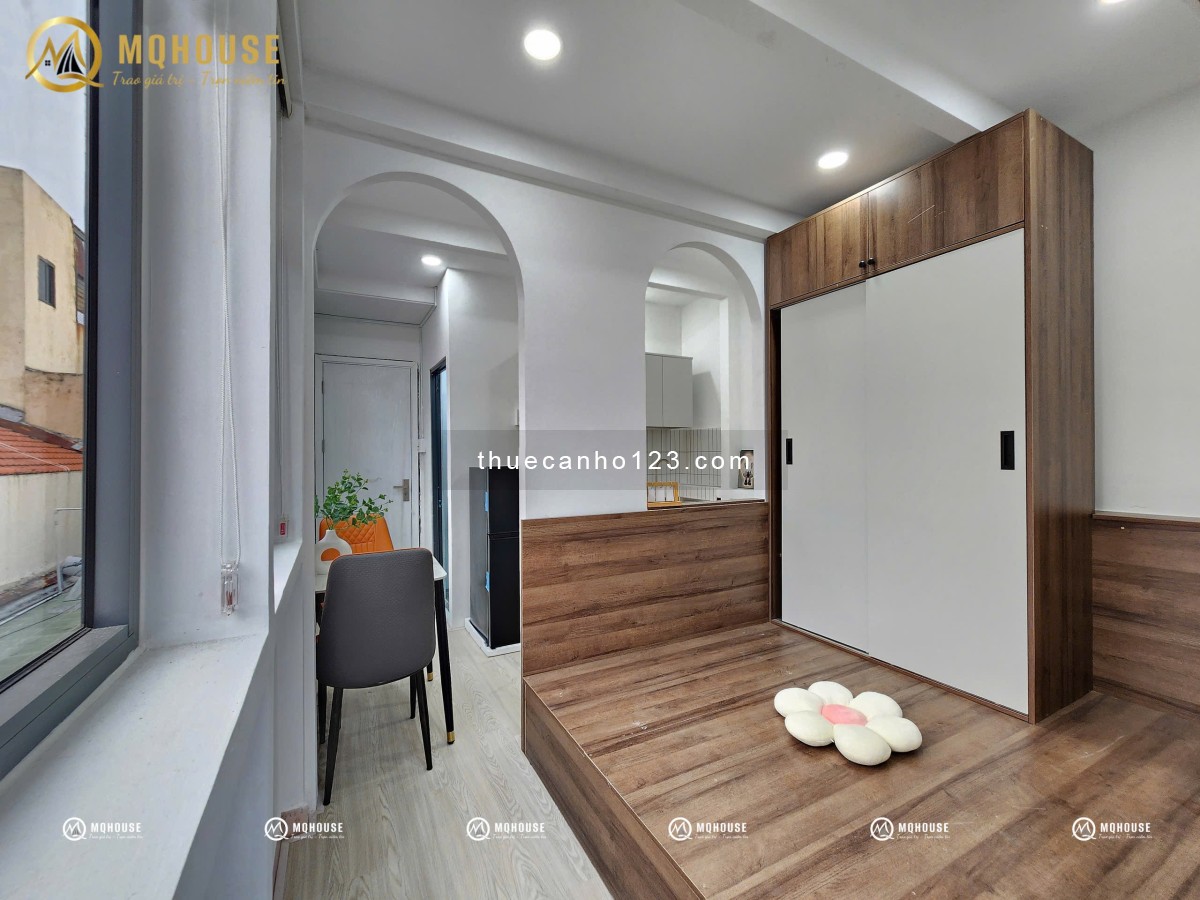 Căn hộ 1PN full nội thất cửa sổ ban công lớn, p4, q.Tân Bình