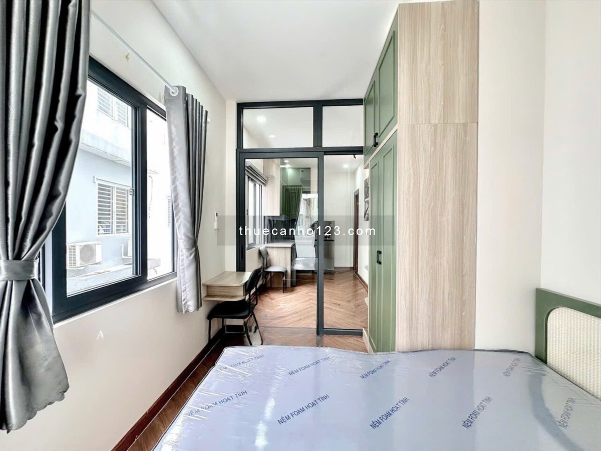 Cho thuê phòng studio có ban công, máy giặt riêng, gần Lê Văn Sỹ, Q3, Bình Thạnh