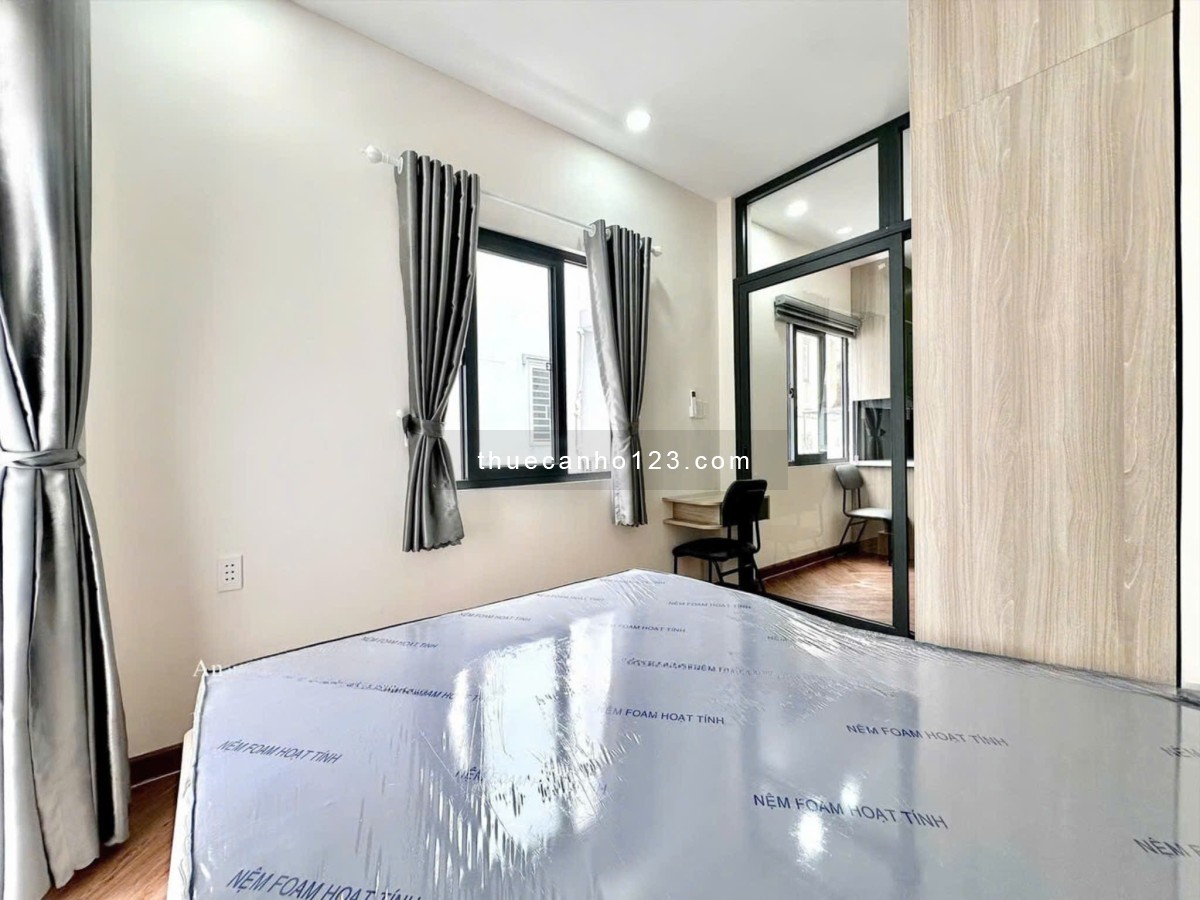 Cho thuê phòng studio có ban công, máy giặt riêng, gần Lê Văn Sỹ, Q3, Bình Thạnh