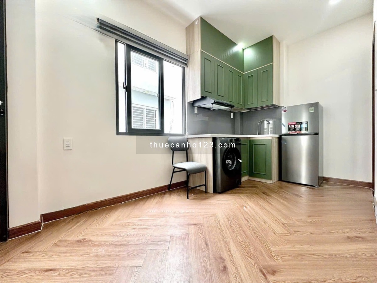 Cho thuê phòng studio có ban công, máy giặt riêng, gần Lê Văn Sỹ, Q3, Bình Thạnh