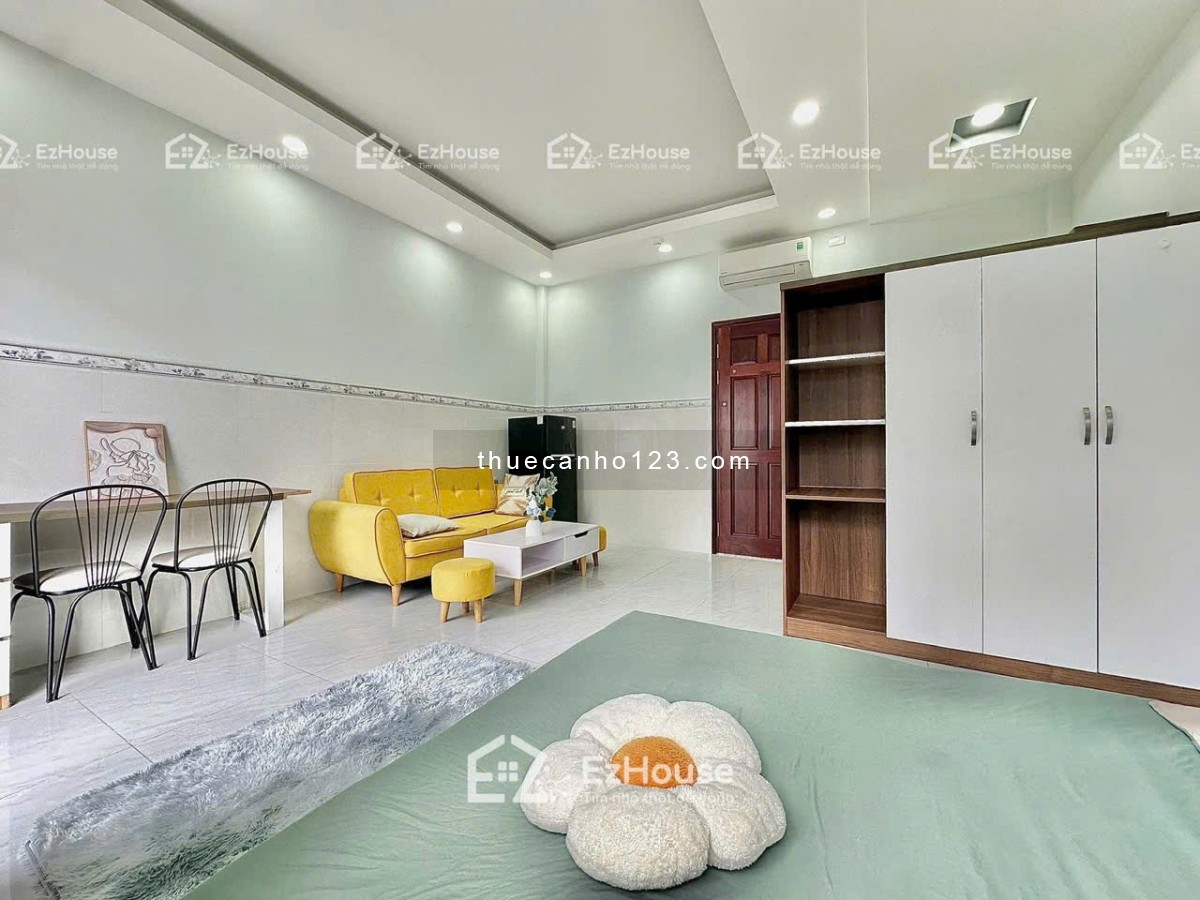 CĂN HỘ STUDIO BAN CÔNG THANG MÁY FULL NỘI THẤT GIẶT RIÊNG NGAY SÂN BAY