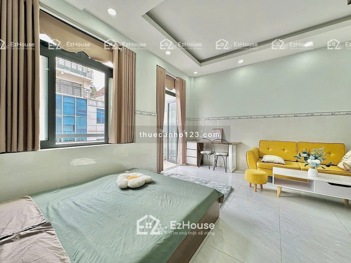 CĂN HỘ STUDIO BAN CÔNG THANG MÁY FULL NỘI THẤT GIẶT RIÊNG NGAY SÂN BAY