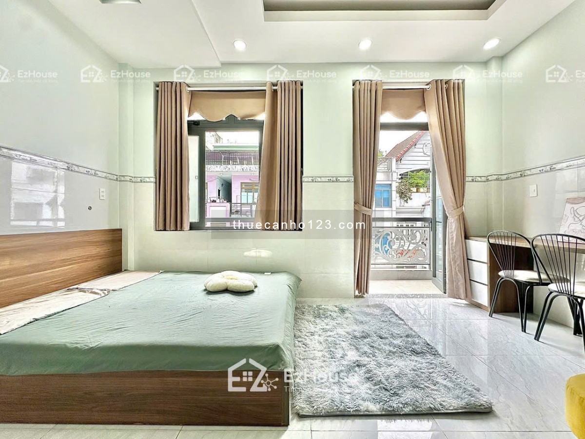 CĂN HỘ STUDIO BAN CÔNG THANG MÁY FULL NỘI THẤT GIẶT RIÊNG NGAY SÂN BAY