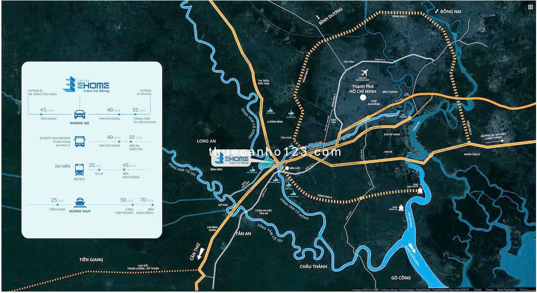 Cho Thuê Chung Cư 51m2 Ehome - Tầng 3 - Waterpoint Long An