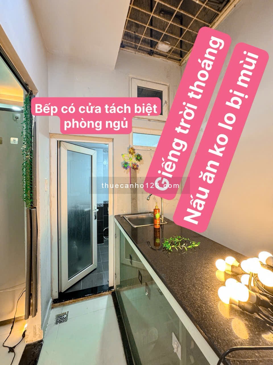 Phòng Studio Nguyễn Đình Khơi – Full Nội Thất, Giếng Trời Thoáng Mát Có Máy Nước Nóng