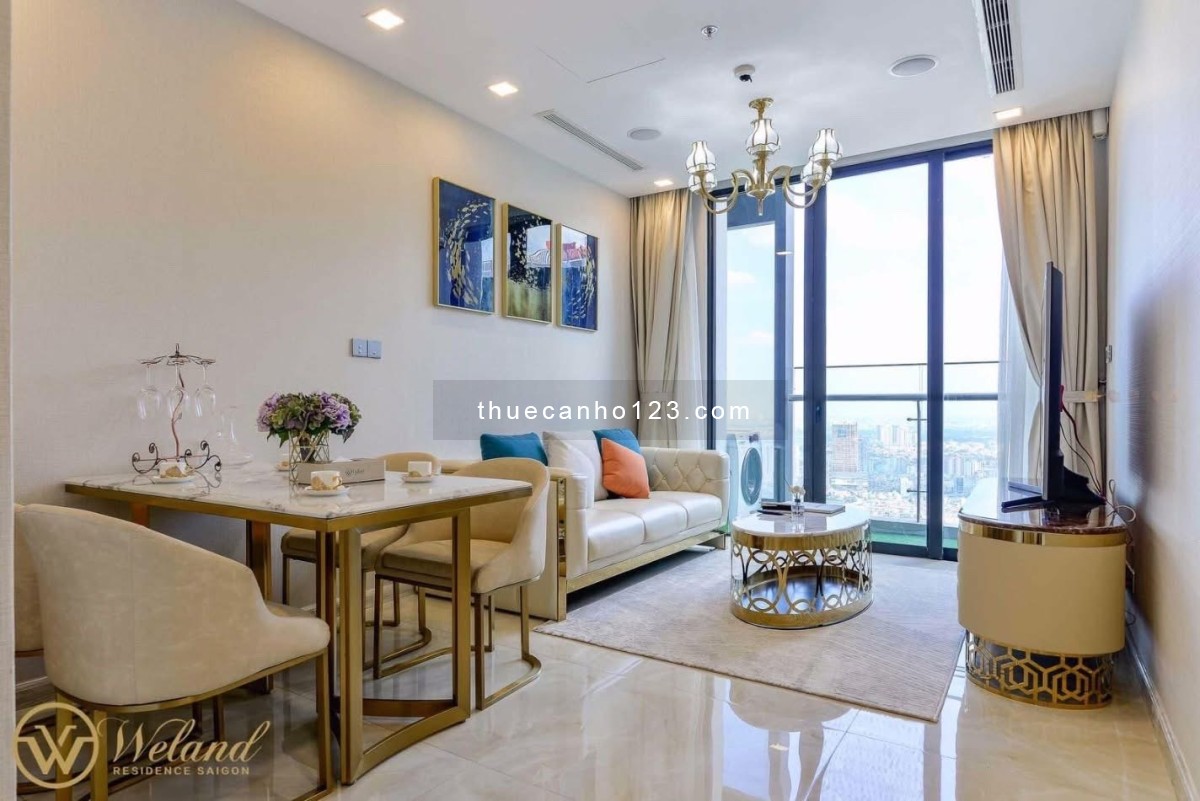 Căn hộ 1PN Vinhomes Golden River Bason Q1 view thoáng full nội thất đẹp cho thuê