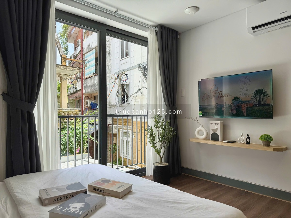 Cho thuê căn hộ 1 phòng ngủ, full nội thất, Quận 3 – Gần chợ Tân Định, hồ Con Rùa