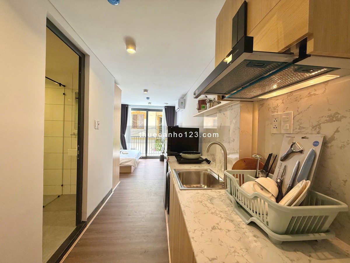 Cho thuê căn hộ 1 phòng ngủ, full nội thất, Quận 3 – Gần chợ Tân Định, hồ Con Rùa