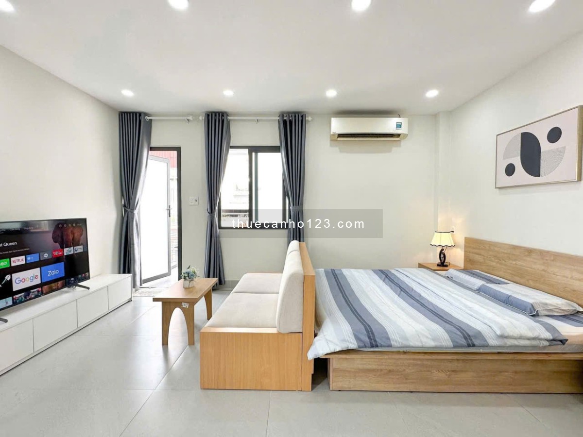Cho thuê căn hộ 1PN 50m2 ban công sân vườn Máy giặt riêng Full Nội Thất trên đường Lê Văn Sỹ Quận 3