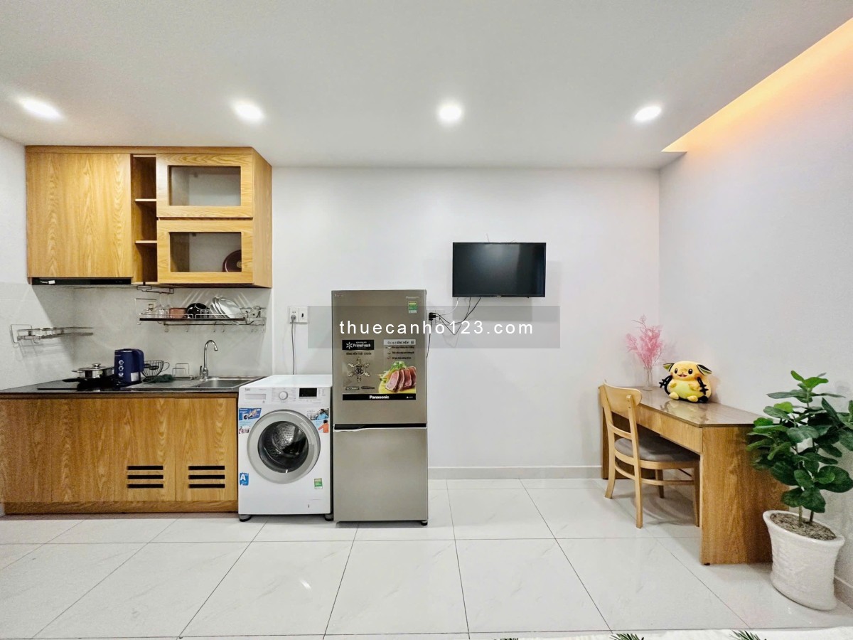 CHO THUÊ CĂN HỘ BÌNH THẠNH_STUDIO FULL NỘI THẤT_30M2_THANG MÁY_GIẶT RIÊNG_NGAY CẦU THỊ NGHÈ QUẬN 1