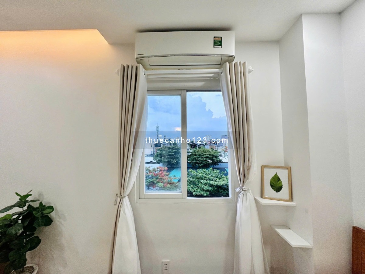 CHO THUÊ CĂN HỘ BÌNH THẠNH_STUDIO FULL NỘI THẤT_30M2_THANG MÁY_GIẶT RIÊNG_NGAY CẦU THỊ NGHÈ QUẬN 1