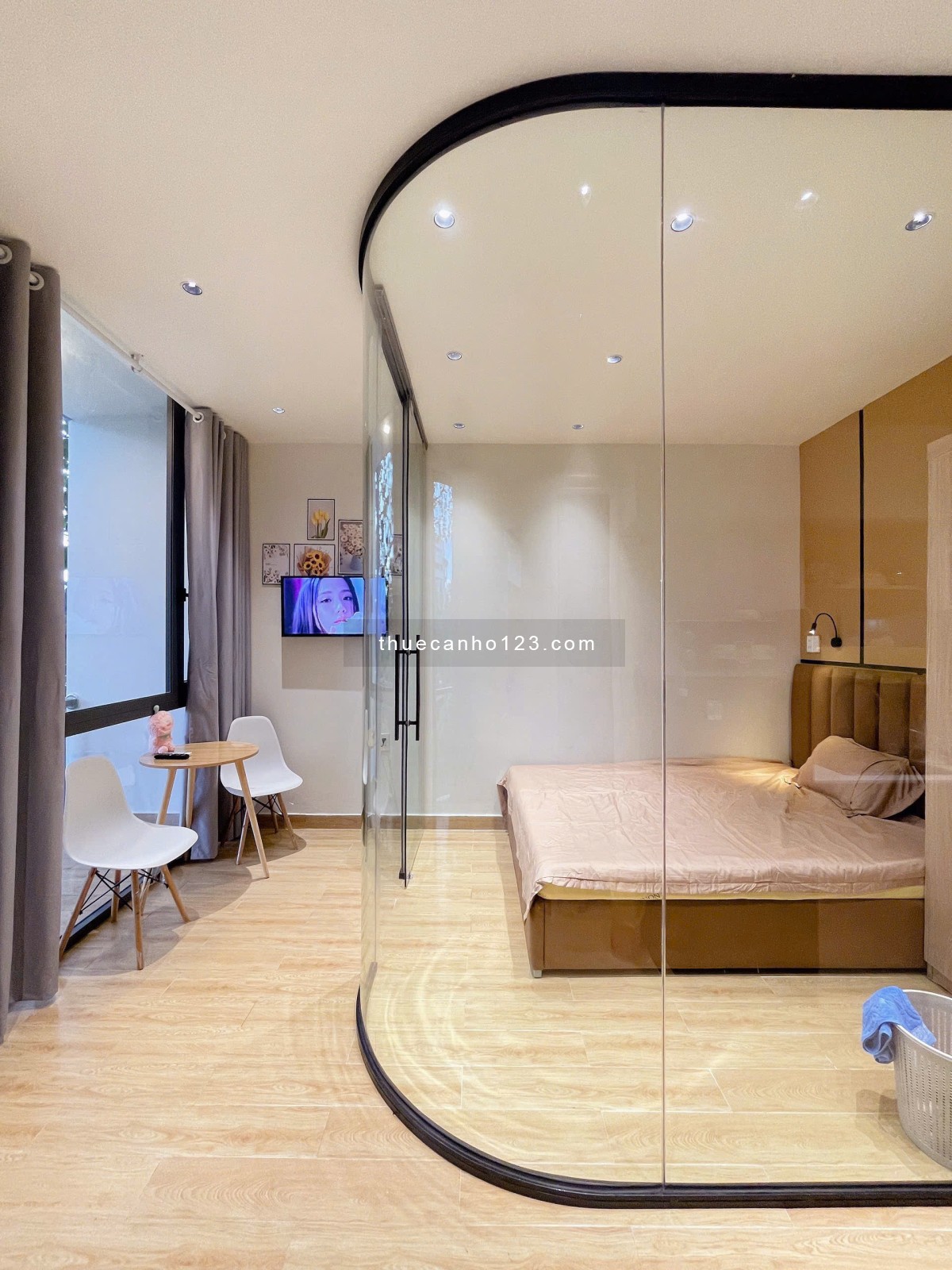 Cho thuê căn hộ Bình Thạnh, 1PN full nội thất, 30m², thang máy, ban công, giặt riêng, ngay cầu Thị N