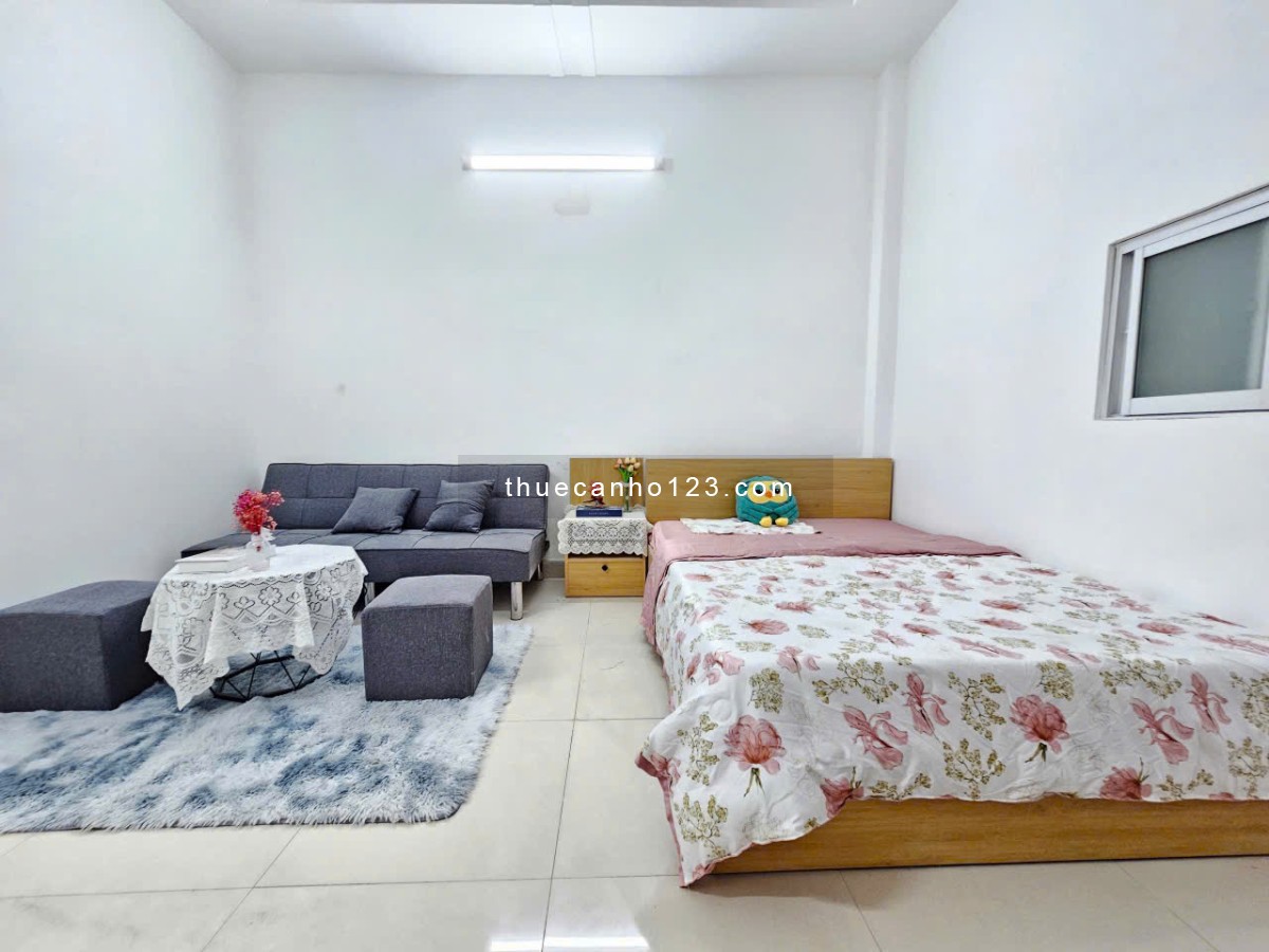 Cho thuê căn hộ Bình Thạnh, Studio full nội thất, 30m², ngay chợ Bà Chiểu, có giặt riêng