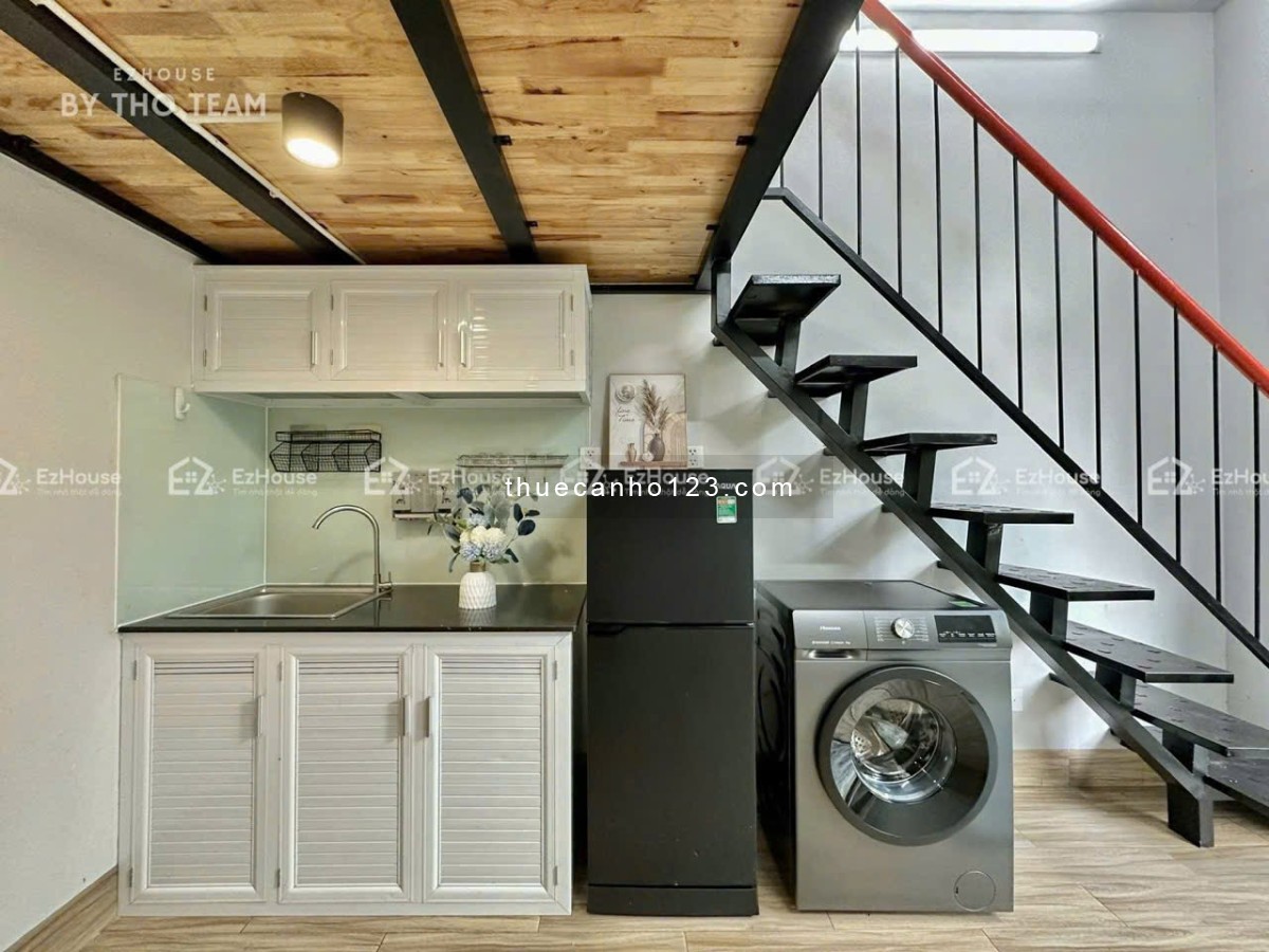 Cho thuê Phòng Duplex Ngô Bệ – Tân Bình Full Nội Thất, Máy Giặc Riêng, Ban Công Rộng
