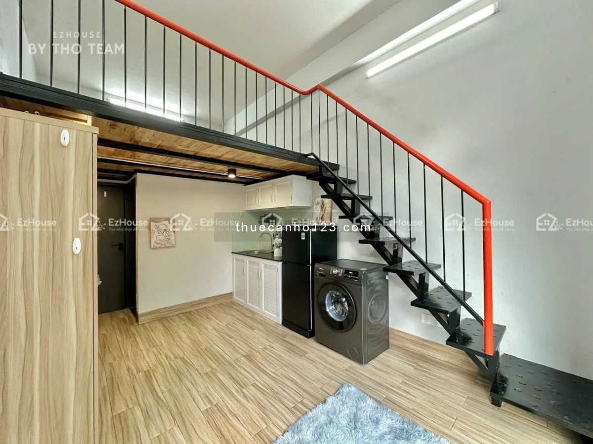 Cho thuê Phòng Duplex Ngô Bệ – Tân Bình Full Nội Thất, Máy Giặc Riêng, Ban Công Rộng
