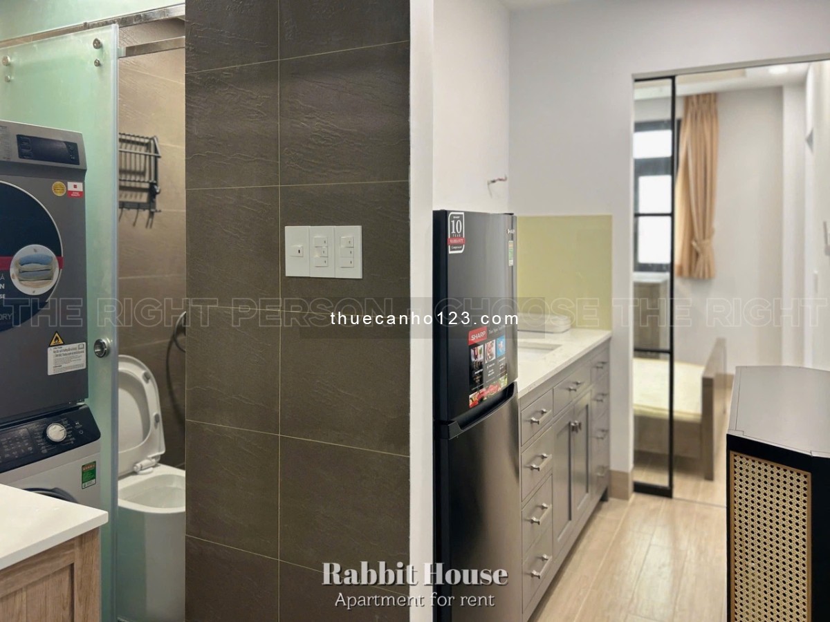 Cho thuê căn hộ 1PN 1PK 1 Phòng bếp 40m2_Giặt Sấy Riêng_Gần Horizon Tower_ISB_Chợ Tân Định