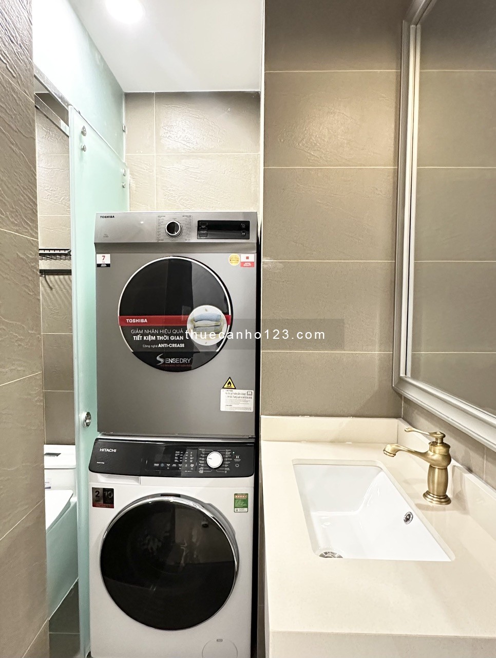 Cho thuê căn hộ 1PN 1PK 1 Phòng bếp 40m2_Giặt Sấy Riêng_Gần Horizon Tower_ISB_Chợ Tân Định