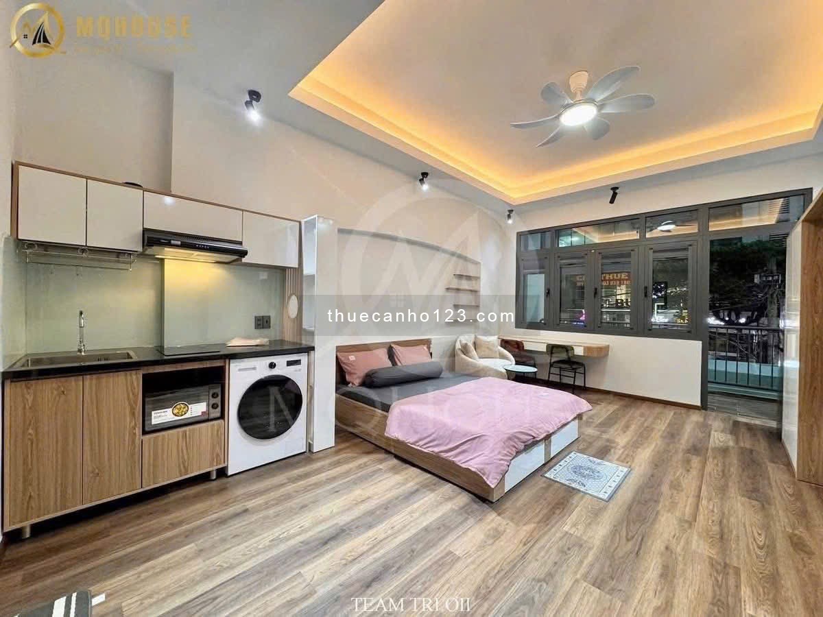 Cho thuê căn hộ full nội thất, ban công lớn thoáng mát Nguyễn Trãi quận 1 gần Bùi Viện, cầu Ông Lãnh