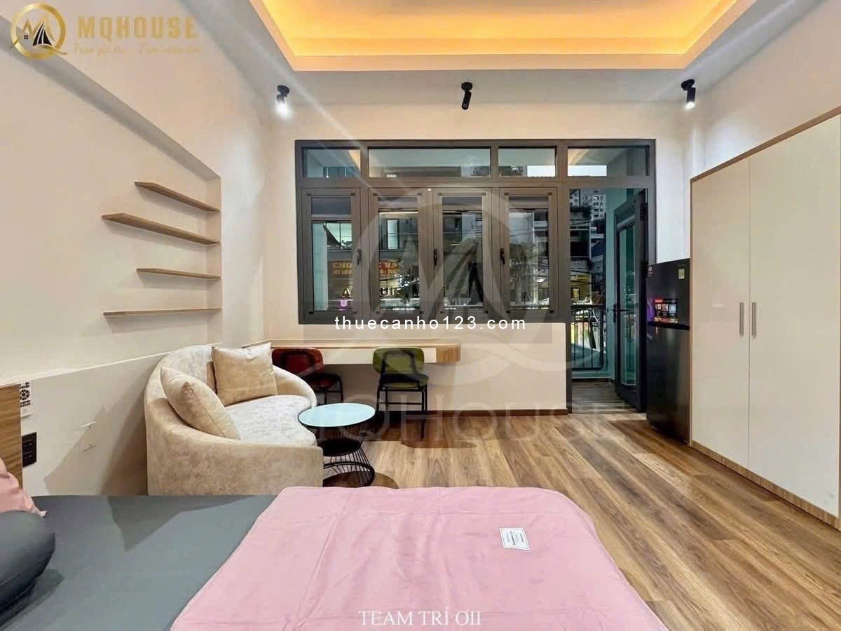 Cho thuê căn hộ full nội thất, ban công lớn thoáng mát Nguyễn Trãi quận 1 gần Bùi Viện, cầu Ông Lãnh