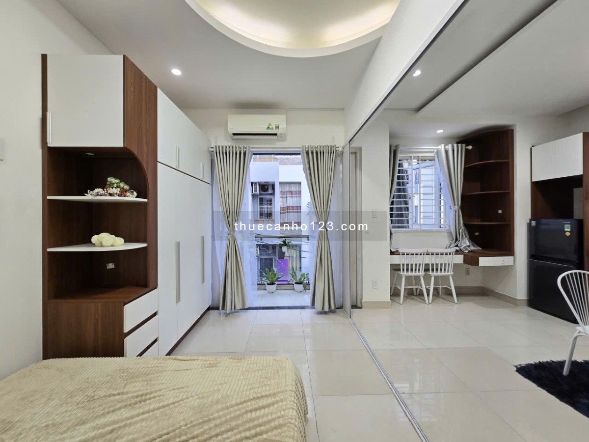 CHO THUÊ CĂN HỘ STUDIO RIÊNG BẾP GẦN ĐƯỜNG 3/2 FULL NỘI THẤT BAN CÔNG THOÁNG MÁT CÓ THỂ Ở LUÔN