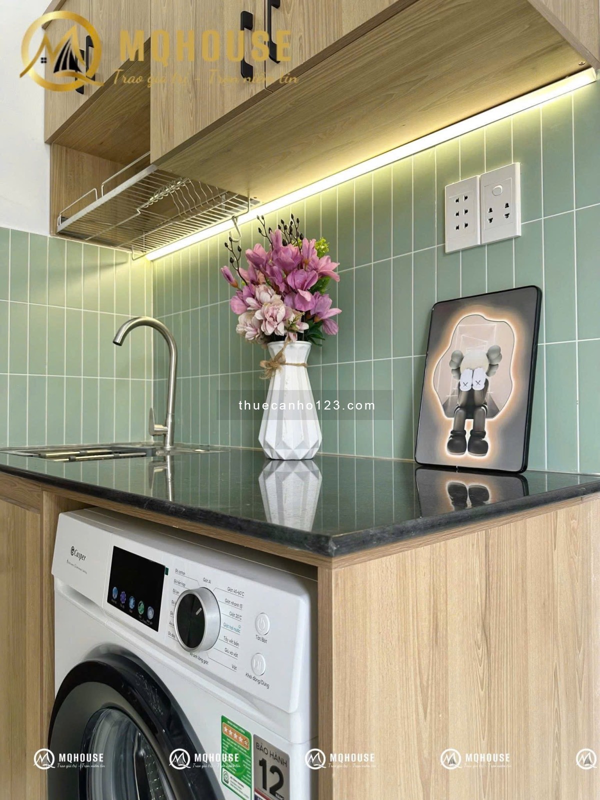 Khai trương căn hộ đường Dương Bá Trạc Quận 8 có máy giặt riêng rộng 30m2 gần Cầu Nguyễn Văn Cừ