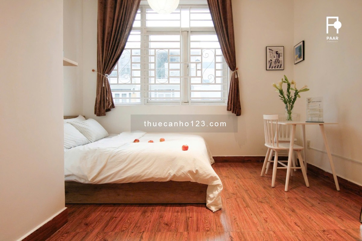 Căn hộ full nội thất, có cửa sổ lớn thoáng mát, ngay khu K300 Etown