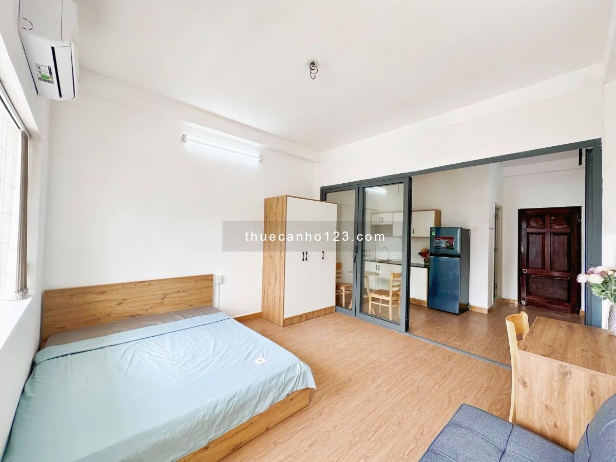 Cho thuê căn hộ 1PN tách bếp – Full nội thất – Quận 3 gần vòng xoay Ngã Sáu Phù Đổng, CV Tao Đàn