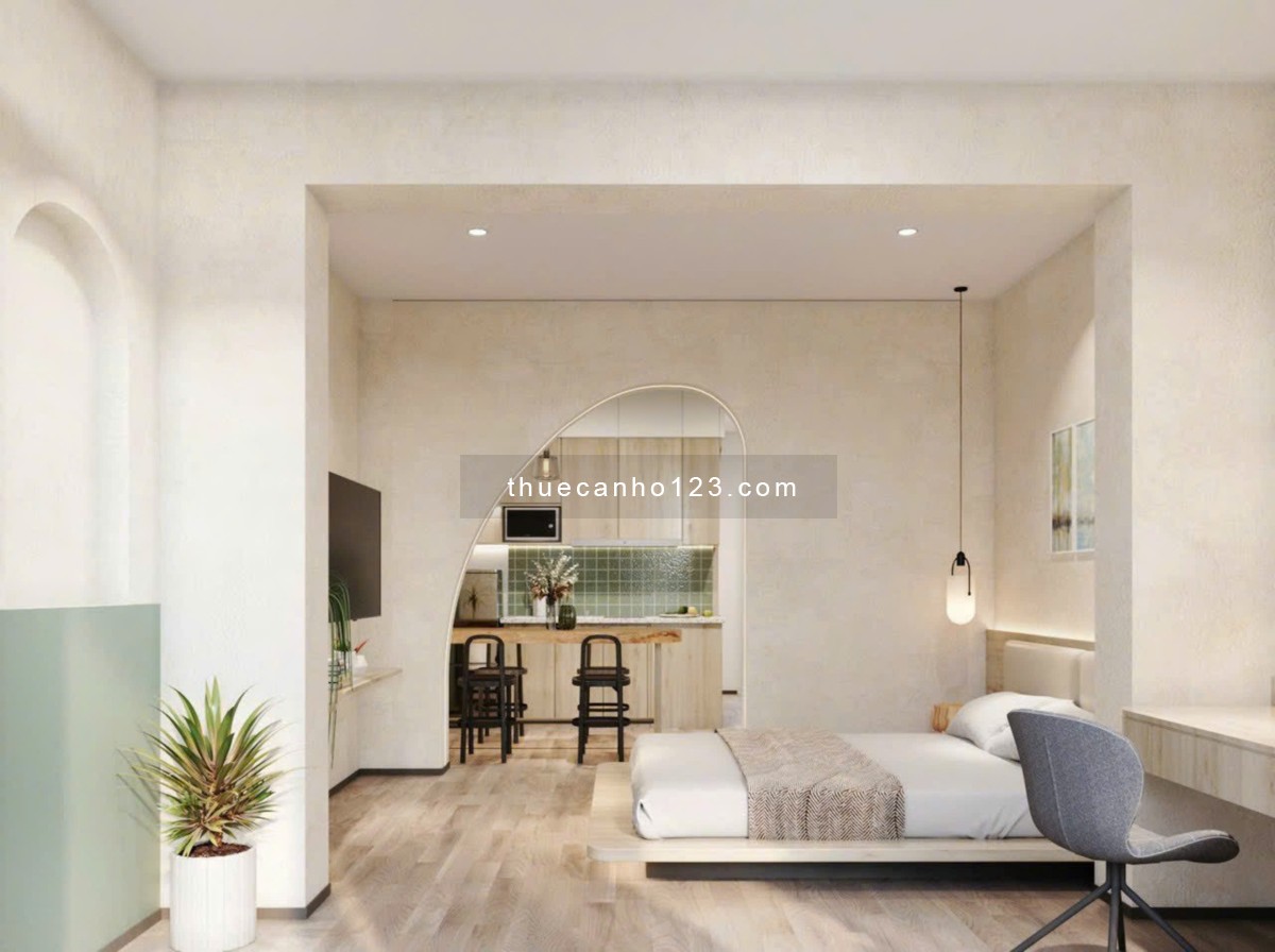 Cho thuê căn hộ 1 phòng ngủ gần công viên Tao Đàn thoáng mát sạch sẽ_cách chợ Bến Thành, phố đi bộ 5