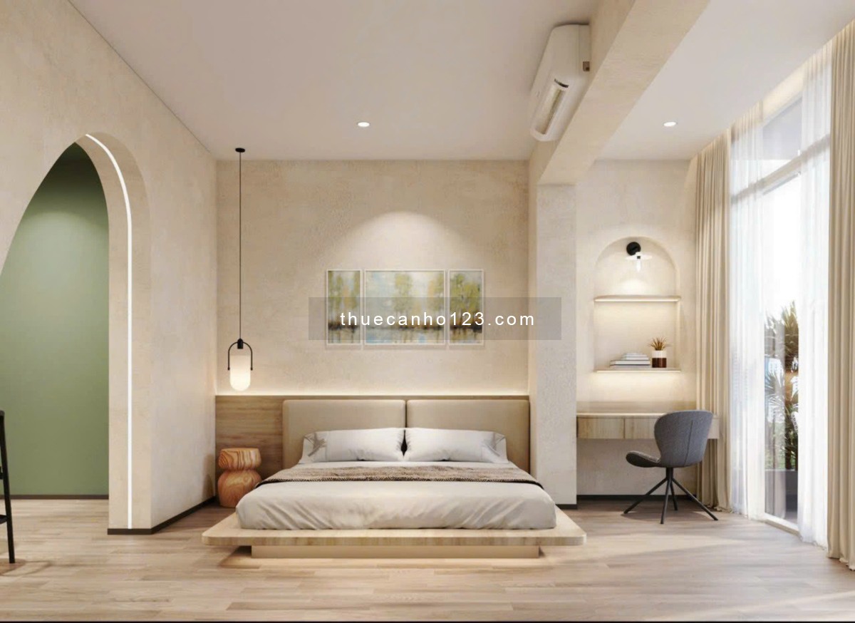 Cho thuê căn hộ 1 phòng ngủ gần công viên Tao Đàn thoáng mát sạch sẽ_cách chợ Bến Thành, phố đi bộ 5