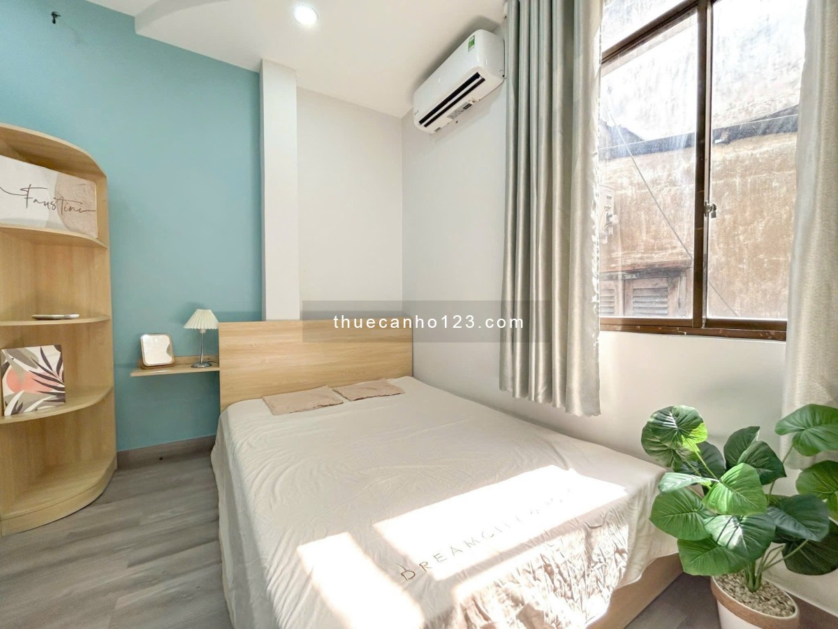 CHO THUÊ CĂN HỘ FULL NỘI THẤT CỬA SỔ QUẬN 1 gần công viên Lê Văn Tám, vòng xoay Điện Biên Phủ,