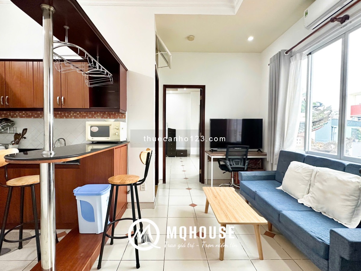 Căn hộ 1PN 55m2_Full Nội Thất_Ánh Sáng Tự Nhiên_Gần Co,opmart Nhiêu Lộc_Nhà Thờ Ba Chuông_Vườn Xoài