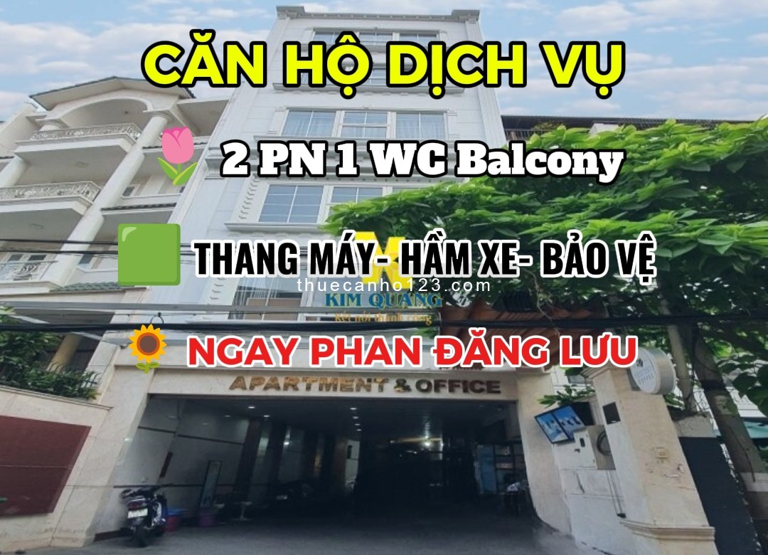Căn Hộ 2 Phòng Ngủ Full Nội Thất. Toà Nhà Thang Máy, Hầm Xe. Ngay Phan Đăng Lưu